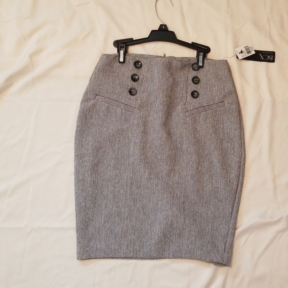 BCX Light gray suiting skirt